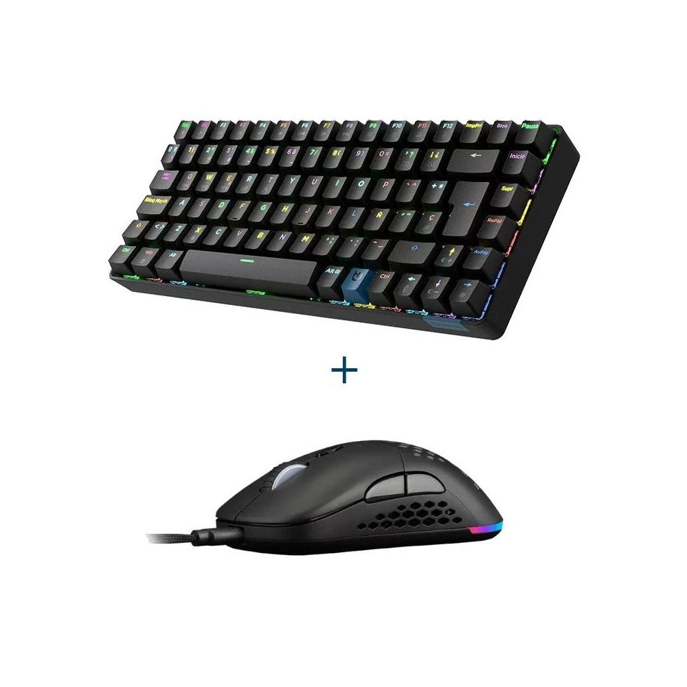 Hiditec teclado gm1k switch red + raton gx30 pro