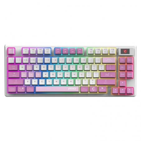 Msi teclado forge gk600 tkl w violet es bt