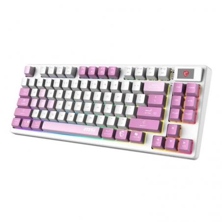 Msi teclado forge gk600 tkl w violet es bt