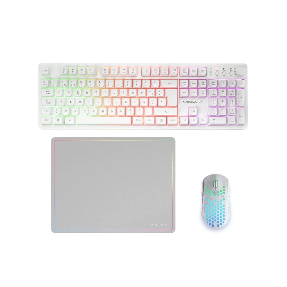 Mars gaming combo mcpwxwes gaming 3in1 rgb blanco