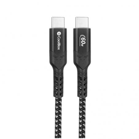 Coolbox cable usb-c-usb-c 60w carga
