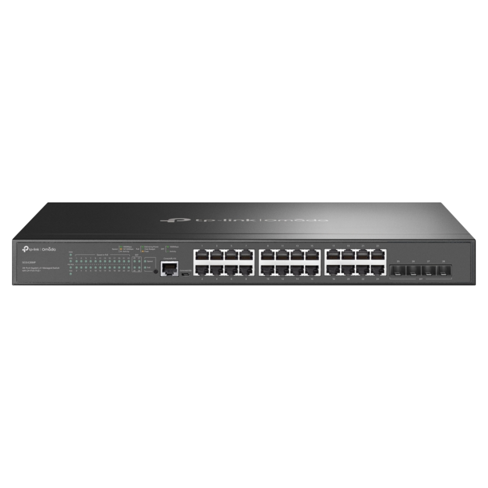 SWITCH TP LINK OMADA TL-SG3428MP / L2, 24x1G POE+, 4xSFP, 384W