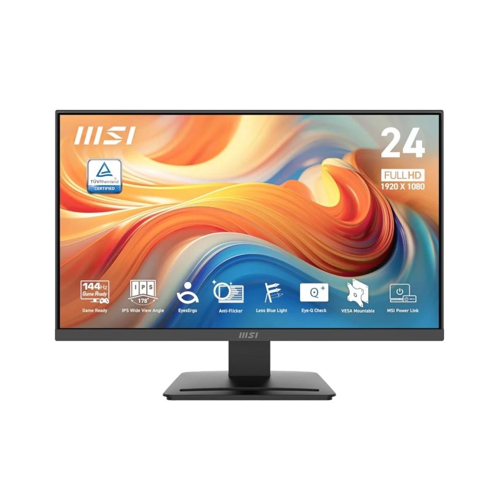 Msi mp251 e14l monitor 24.5" ips 144h vga hdmi dp