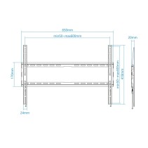 Tooq soporte pared lp1080f-b pantallas 37"-80"