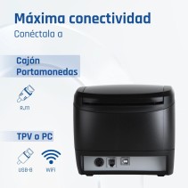 Iggual impresora térmica tp easy 80 usb+rj11 wifi