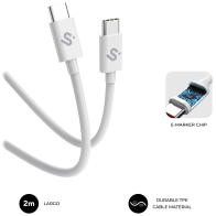 CABLE PLUS 100W C-C 2M WHITE