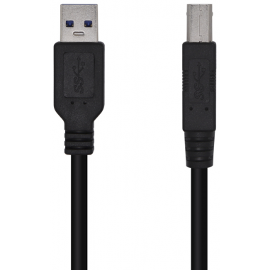 CABLE AISENS USB 3.0 IMPRESORA TIPO A/M-B/M NEGRO 3.0M