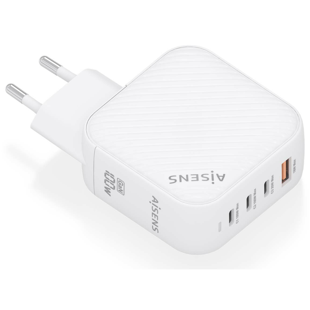 CARGADOR AISENS GAN 100W 3XUSB-C PD3.0 QC4.0 1XUSB-A QC3.0 BLANCO