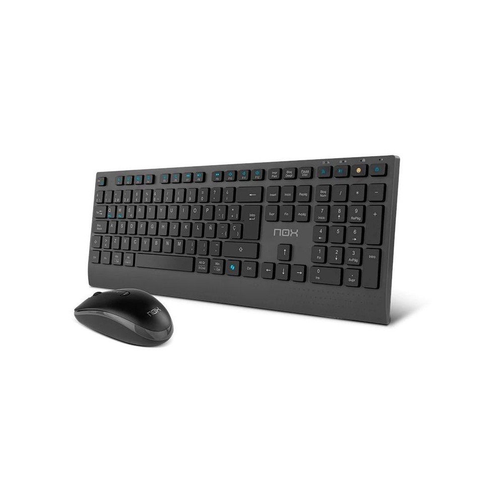 Nox lite duo teclado+ratón inalámbrico negro