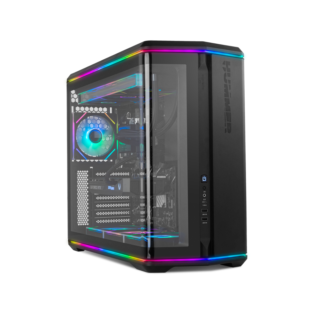 NOX Hummer Semitorre ATX cristal curvo ARGB Ngr