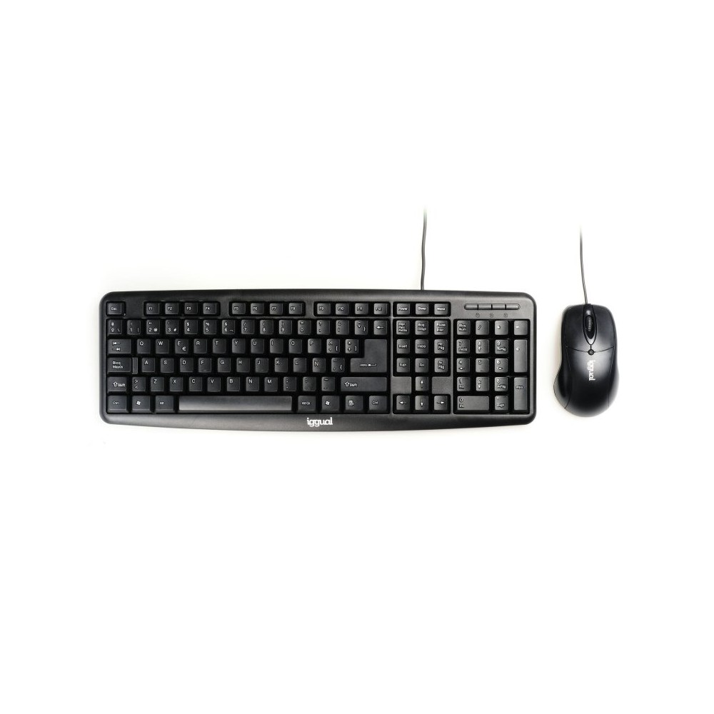 Iggual kit teclado y ratón com-ck-basic negro