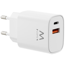 Ewent EW1326 cargador de dispositivo móvil Universal Blanco Corriente alterna Carga rápida Interior