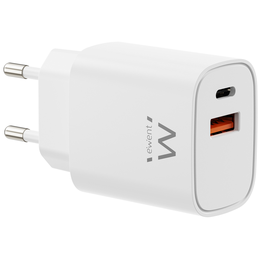 Ewent EW1326 cargador de dispositivo móvil Universal Blanco Corriente alterna Carga rápida Interior