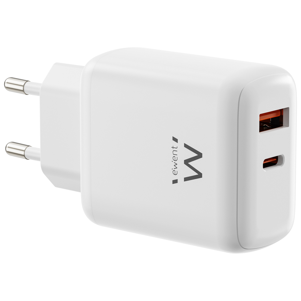 Ewent EW1329 cargador de dispositivo móvil Universal Blanco Corriente alterna Carga rápida Interior