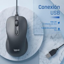 Iggual ratón usb office-elite-pro-6d 3600dpi