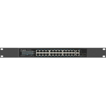 Lanberg RSFE-24P-2C-360 switch No administrado Gigabit Ethernet (10/100/1000) Energía sobre Ethernet (PoE) 1U Negro