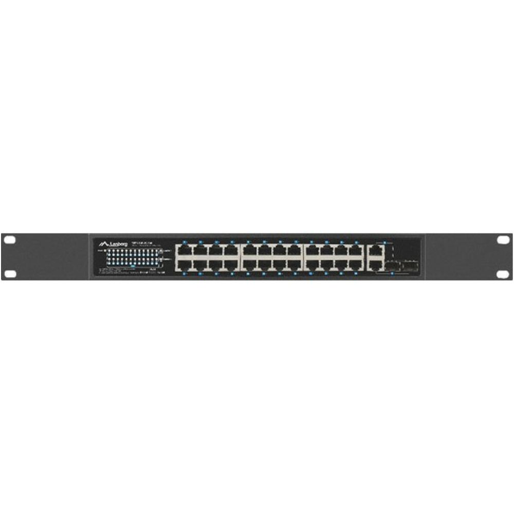 Lanberg RSFE-24P-2C-360 switch No administrado Gigabit Ethernet (10/100/1000) Energía sobre Ethernet (PoE) 1U Negro