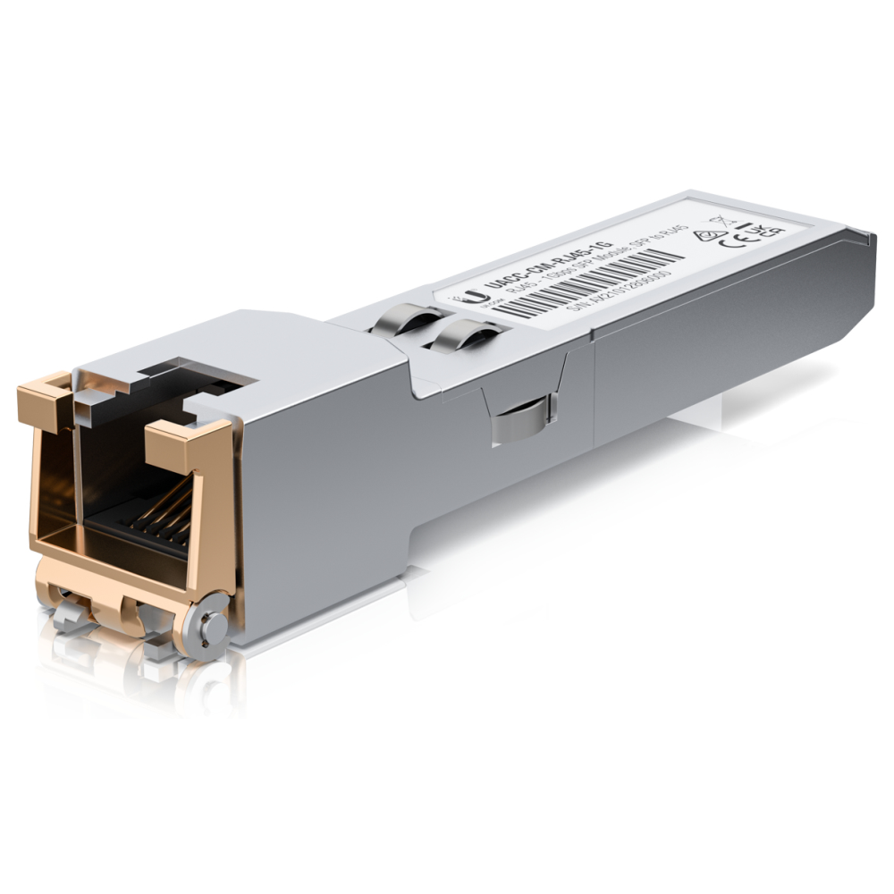 MODULO SFP UBIQUITI UACC-CM-RJ45-1G UFIBER TRANSCEIVER CONVERSOR SFP A RJ45