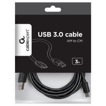 CABLE USB GEMBIRD 2.0 A TIPO C MACHO MACHO CARGA RAPIDA 3M