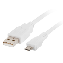 CABLE USB LANBERG 2.0 MACHO/MICRO USB MACHO 1M BLANCO