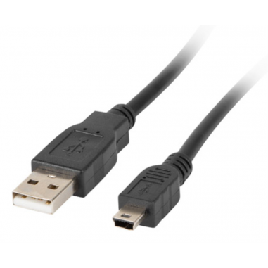 CABLE USB LANBERG 2.0 MACHO/MINI USB MACHO FERRITA 1.8M NEGRO
