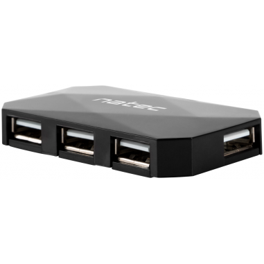 HUB NATEC LOCUST 4 PUERTOS USB 2.0 NEGRO