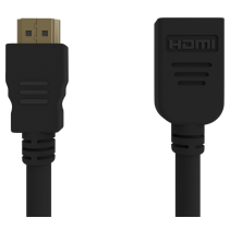 CABLE HDMI GEMBIRD EXTENSION MACHO HEMBRA V2.0 ALTA VELOCIDAD CON ETHERNET 0,5M