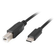 CABLE LANBERG USB C MACHO A USB B 2.0 MACHO 1.8M NEGRO