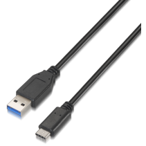 CABLE AISENS USB 3.1 GEN2 10GBPS 3A TIPO USB-C M-A M NEGRO 1.0M