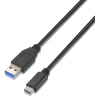 CABLE AISENS USB 3.1 GEN2 10GBPS 3A TIPO USB-C M-A M NEGRO 1.0M