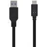CABLE AISENS USB 3.1 GEN2 10GBPS 3A TIPO USB-C M-A M NEGRO 1,5mt