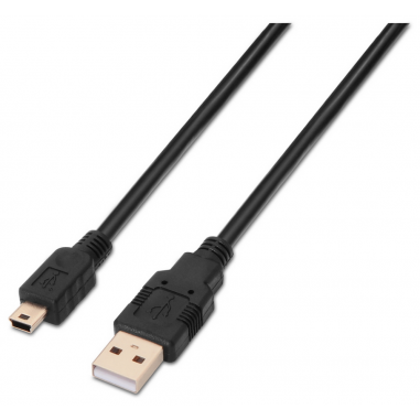 CABLE AISENS USB 2.0 TIPO A/M-MINI B/M NEGRO 1.8M