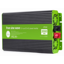 INVERSOR CORRIENTE DC-AC GEMBIRD COCHE DE ONDA SINUSOIDAL PURA DE 12 V 2000 W