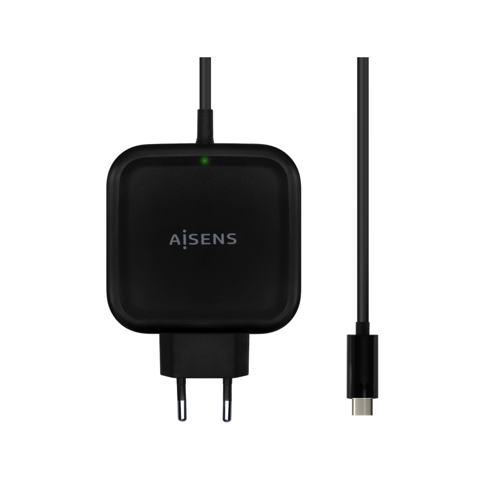 CARGADOR AISENS 65W PD3.0 QC3.0 1XUSB-C 1.2M NEGRO