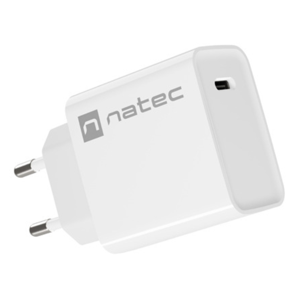 CARGADOR NATEC RIBERA 20W 1XUSB-C PD3.0 QC3.0 BLANCO