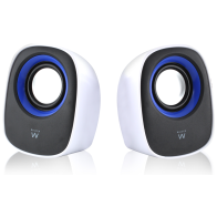 ALTAVOCES EWENT EW3513 2.0 5W RMS USB BLANCO/NEGRO