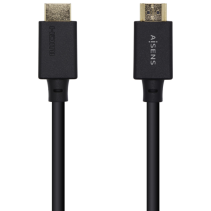 CABLE HDMI AISENS V2.1 ULTRA ALTA VELOCIDAD CERTIFICADO 8K60H M/M 1.0M NEGRO