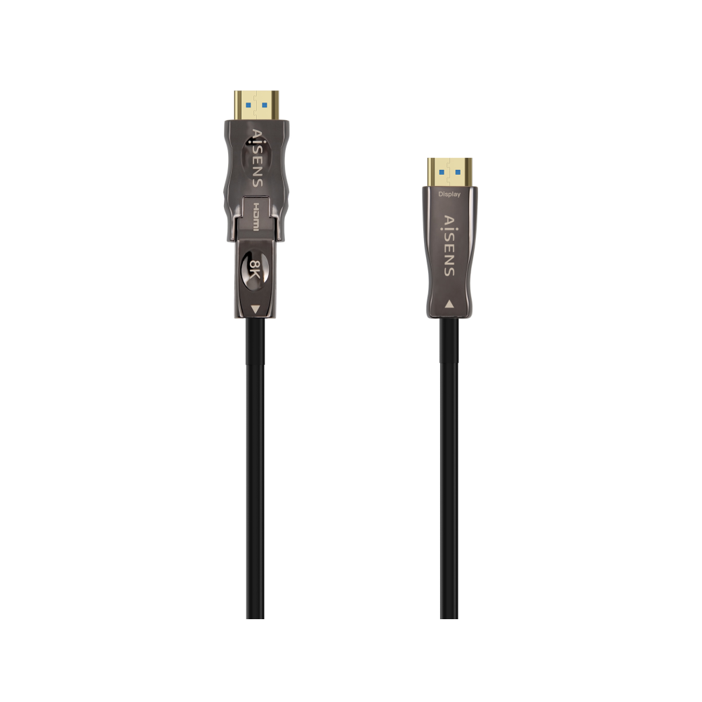 CABLE HDMI AISENS V2.1 OPTICO ACTIVO AOC DESMONTABLE 8K60HZ M/M 30M NEGRO