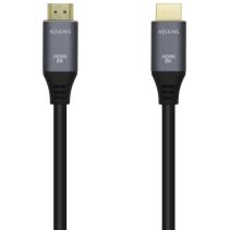 CABLE HDMI AISENS V2.1 ULTRA ALTA VELOCIDAD 8K60HZ M/M 2.0M GRIS NEGRO