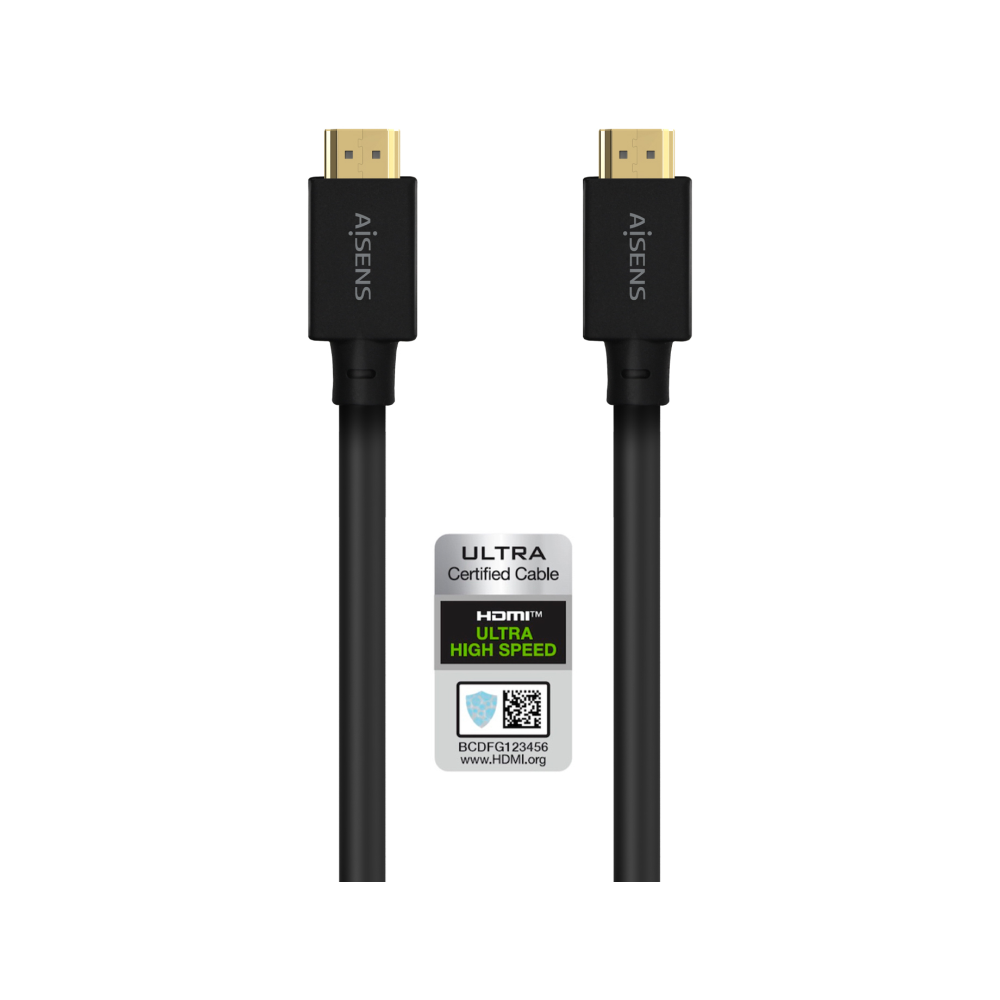 CABLE HDMI AISENS V2.1 ULTRA ALTA VELOCIDAD 8K60HZ M/M 5.0M NEGRO