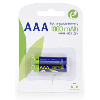 PILAS AAA GEMBIRD NI-MH RECARGABLE 1000MAH 2PCS BLISTER PACK