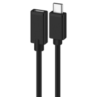 CABLE ALARGADOR USB 2.0 EWENT USB-C MACHO USB-C HEMBRA 1,8m NEGRO