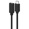CABLE ALARGADOR USB 2.0 EWENT USB-C MACHO USB-C HEMBRA 1,8m NEGRO
