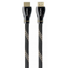 CABLE HDMI 2.1 8K 60HZ GEMBIRD CCBP-HDMI8K-2M PREMIUM TRENZADO ETHERNET 2M NEGRO