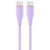 CABLE DE CARGA Y DATOS GEMBIRD (PD) TIPO-C SILICONA ALTA CALIDAD 1,5M MORADO