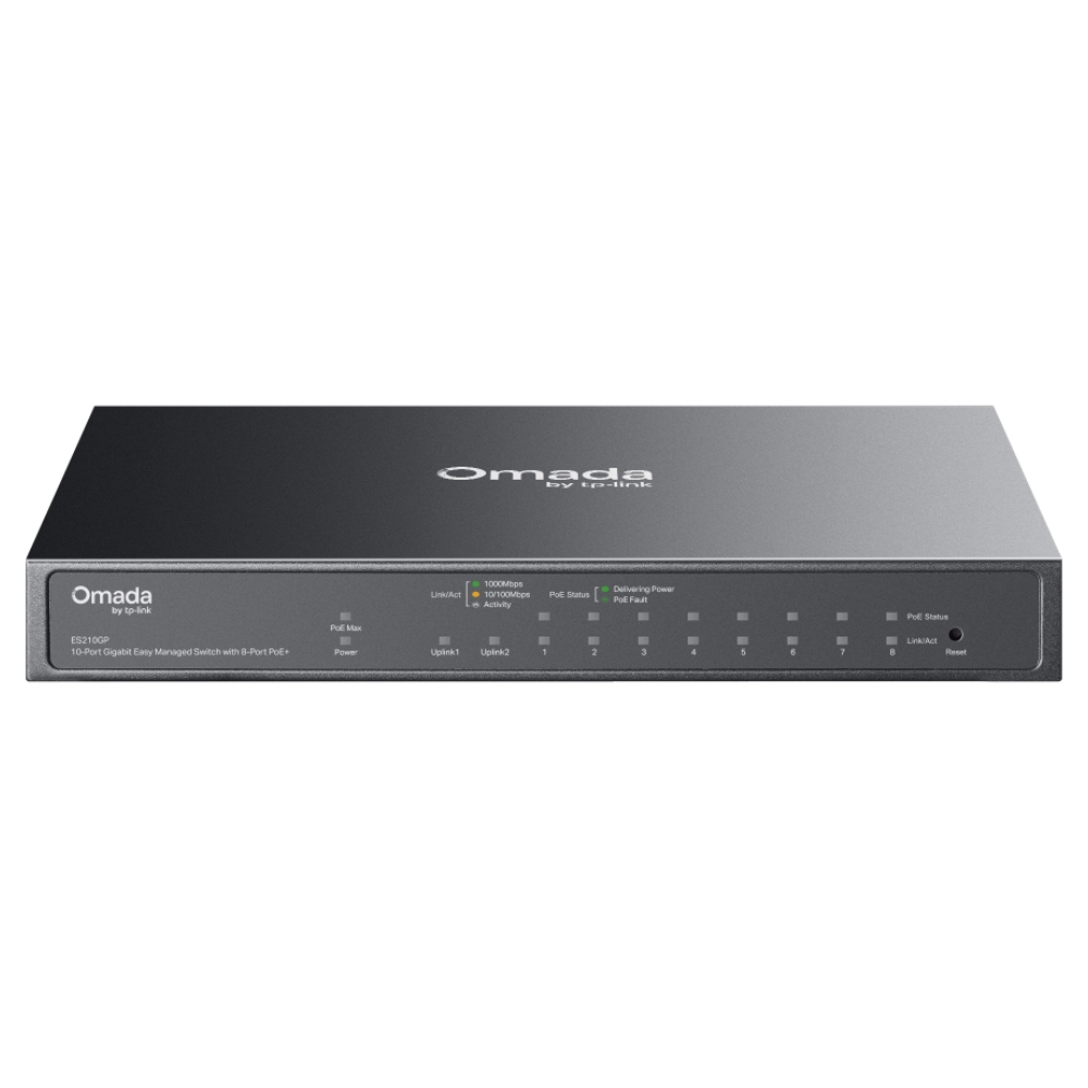 SWITCH OMADA TP-LINK ES210GP GIGA SWITCH WITH 8-PORT POE+