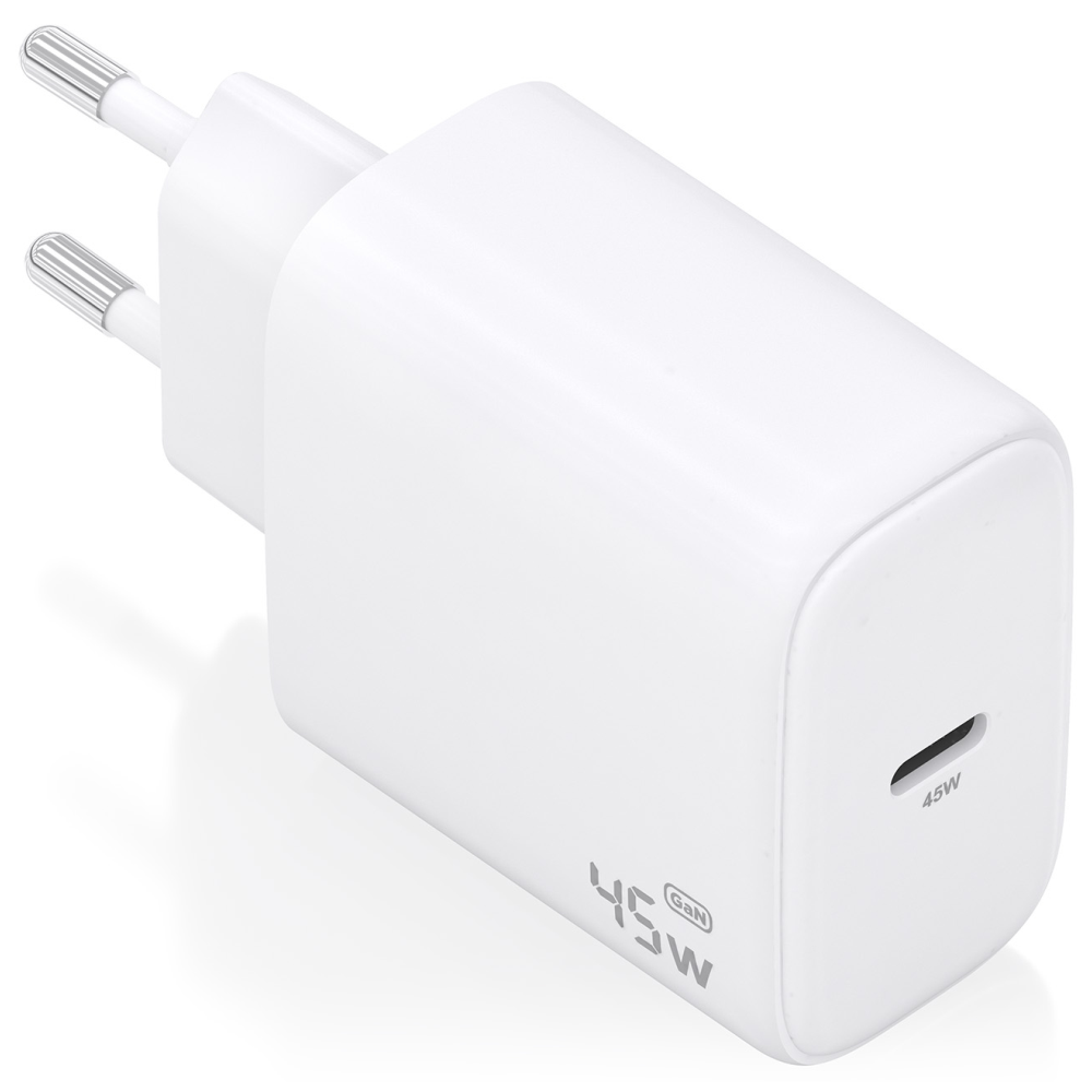 CARGADOR AISENS GAN 45W,1XUSB-C PD3.0 BLANCO