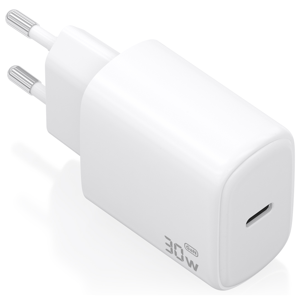 CARGADOR AISENS GAN 30W 1XUSB-C PD3.0 BLANCO