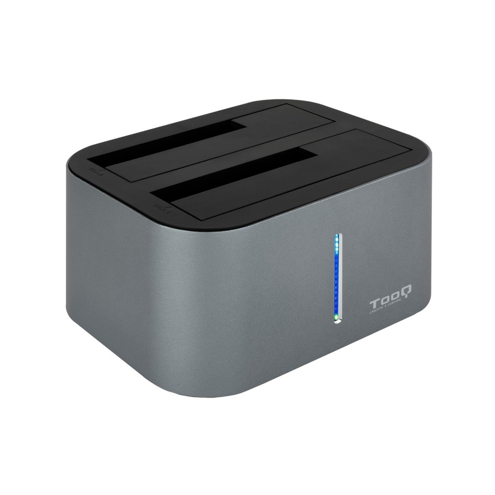 Tooq tqds-805g dock station doble bahía hdd gris