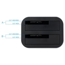 Tooq tqds-805g dock station doble bahía hdd gris